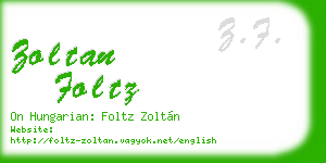 zoltan foltz business card