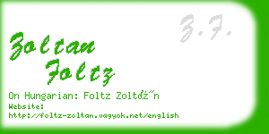 zoltan foltz business card
